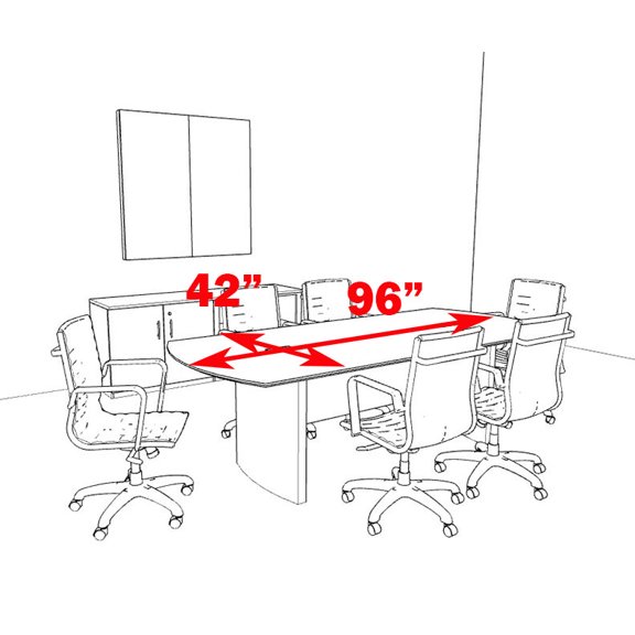 Modern Contemporary 8' Feet Conference Table, #MT-MED-C1