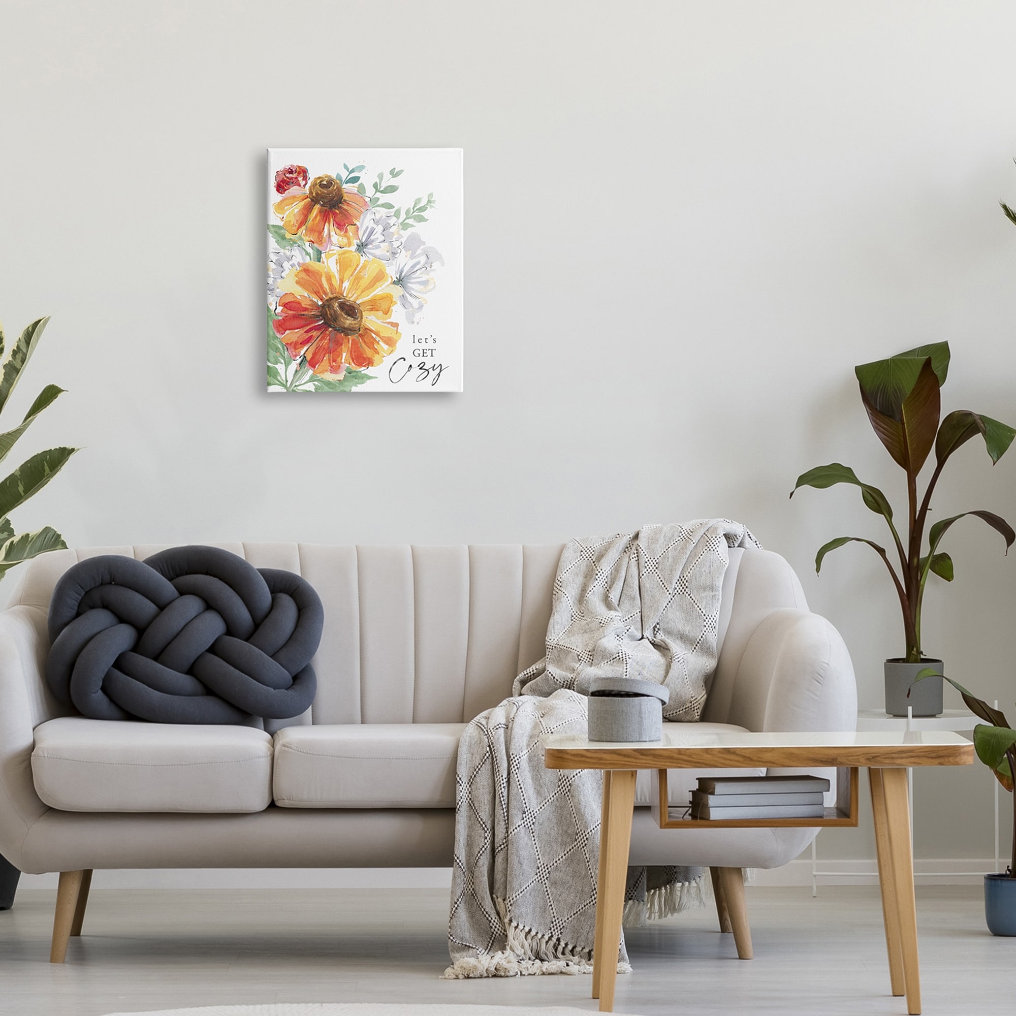 Stupell Industries Let's Get Cozy Diversified Spring Daisy Rose Arrangement,16 x 20, Design by Courtney Morgenstern