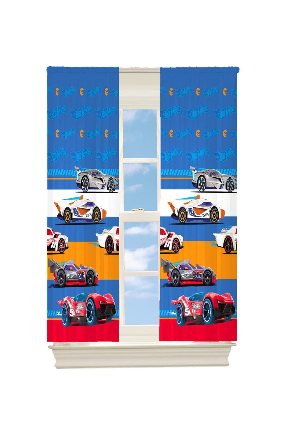 Hot Wheels "Racing Streak" Room Darkening Drapes-pair, Hot Wheels Drapes
