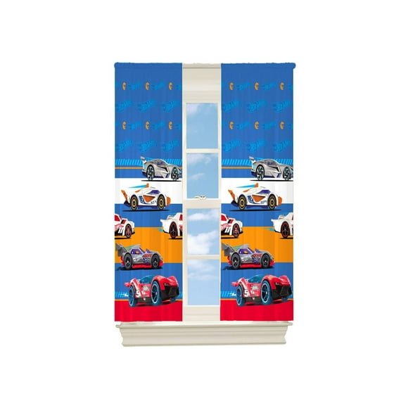 Hot Wheels "Racing Streak" Room Darkening Drapes-pair