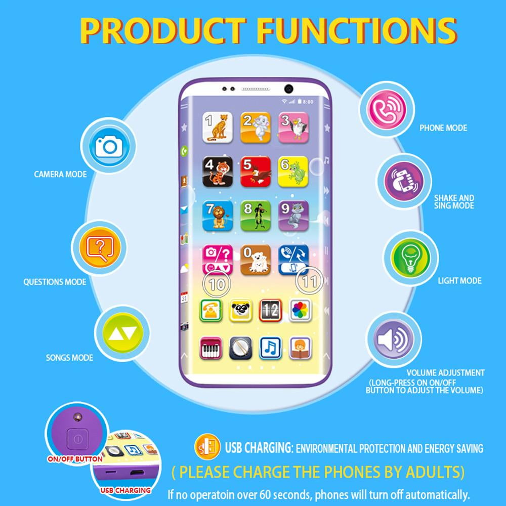 so smart toy phone for smart kids with 8 fun and learning functions