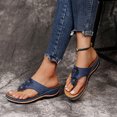 thumbnail image 4 of Likrtyny Sandalias Cuña para Mujer Chanclas Cómodas Sin Cordones Sandalias Verano (36 Azul), 4 of 9