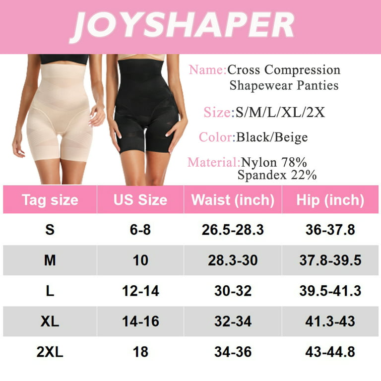 JOYSHAPER Body Shaper High Waist Shapewear Shorts for Women Slip