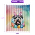 thumbnail image 5 of Happy Easter Schnauzer with Bunny Ear Headband and Flowers Shower Curtain Miniature Schnauzer Dog Lover Waterproof Bathroom Bathtub Curtain - 13001, 5 of 5
