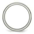 thumbnail image 2 of Auriga Fine Jewelry Stainless Steel Polished 5 mm Ridged Edge Band for Women Size 9, 2 of 7