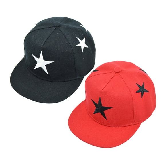 Worgeous Fashion Baseball Embroidery Stars Hat Hip Hop Children Casquette for Boy and Girl (Red)
