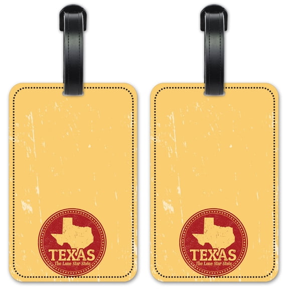 Lone Star State - Luggage ID Tags / Suitcase Identification Cards - Set of 2