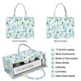 thumbnail image 2 of Large Capacity Tote Bag,Pioneer Flower Floral Print Pattern Handbag Fashion Luxury Tote Bag,15.7"x13"x 5.1" Inches,Laptop Compatible, 2 of 6