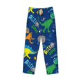 thumbnail image 6 of Daiia Dinosaur In Space Men's Sleep Pant with Pockets and Drawstring,Pajama Pants-Large, 6 of 9