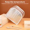 thumbnail image 2 of Storage Holder Lunch Box Bag Large Capacity Anti-fouling Waterproof 3D Pattern Cartoon Insulation Lunch Box Bag for School Brown, 2 of 5
