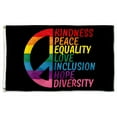 thumbnail image 2 of Bayyon Kindness Peace Equality Love Inclusion Hope Diversity Flag Banner with Grommets 3x5Feet Man cave Decor  2, 2 of 6