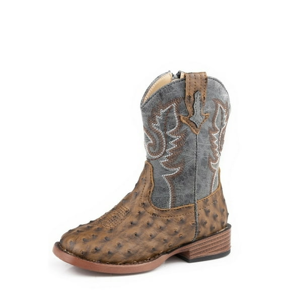 Roper Western Boots Boys Bumps 6" Zip Brown 09-017-1900-3436 BR