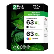 63XL 63 Ink Cartridges Work with OfficeJet 3830 4650 5255 5258 Envy 4520 4512 DeskJet 3630
