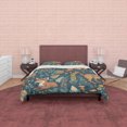 thumbnail image 4 of Juego de cama retro ciervo, funda nórdica jungla, funda nórdica verde, bosque, 4 of 6