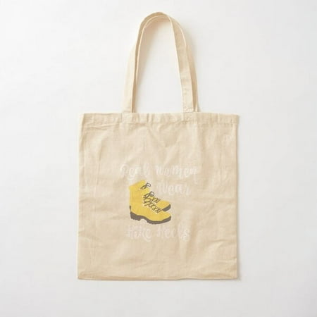 Funny Women S Hiking T Shirt Design Hike Heels Cotton Tote Bag Canvas Tote Bag  Family Gift For Mother  Her