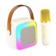 thumbnail image 4 of Máquina de karaoke para niños,Altavoz portátil para niños con máquina de karaoke,Reproductor de música juguetes para niñas niños fiesta cumpleaños,Juego de altavoces portátiles Blanco, 4 of 9
