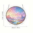 thumbnail image 3 of Round Acrylic Puzzle Suncatcher - Stained Glass Style Window Hanging Dreamy For Home Decor, 3 of 6