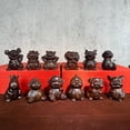 thumbnail image 2 of Ebony carved ornaments of the twelve Chinese zodiac animals: rat, ox, tiger, rabbit, dragon, snake, horse, sheep, monkey, rooster, dog, and pig., 2 of 4