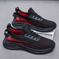 thumbnail image 5 of Men's Lace‑Up Knit Mesh Athletic Running Sneakers, Speckled Pattern Upper Footwear with Curved Thick Midsole for Daily Jogging and Casual Sports Activities, 5 of 7