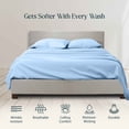 thumbnail image 2 of 400 TC 4-Piece Sheet Set Soft, Wrinkle Resistant 12 Inch Deep Pocket 100% Egyptian Cotton Color Light Blue Solid Size Twin XL, 2 of 5