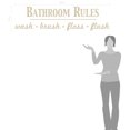thumbnail image 2 of Bathroom Rules Wash Brush Floss Flush Quote Saying Wall Decal Sticker, 2 of 4