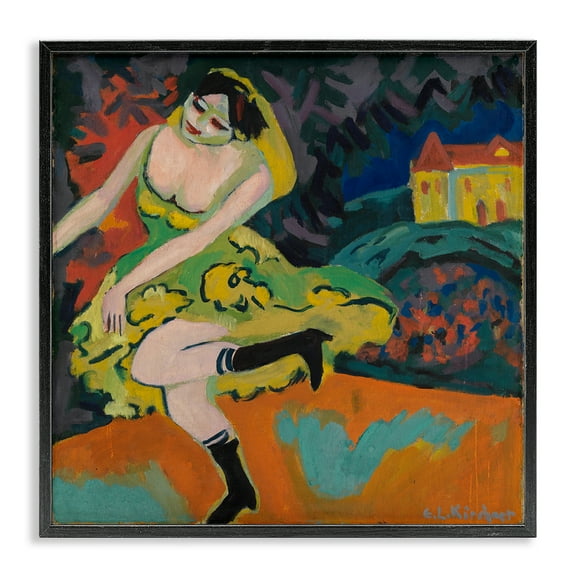 Stupell Industries Kirchner Painting of Woman People Painting Black Framed Art Print Wall Art, 12 x 12