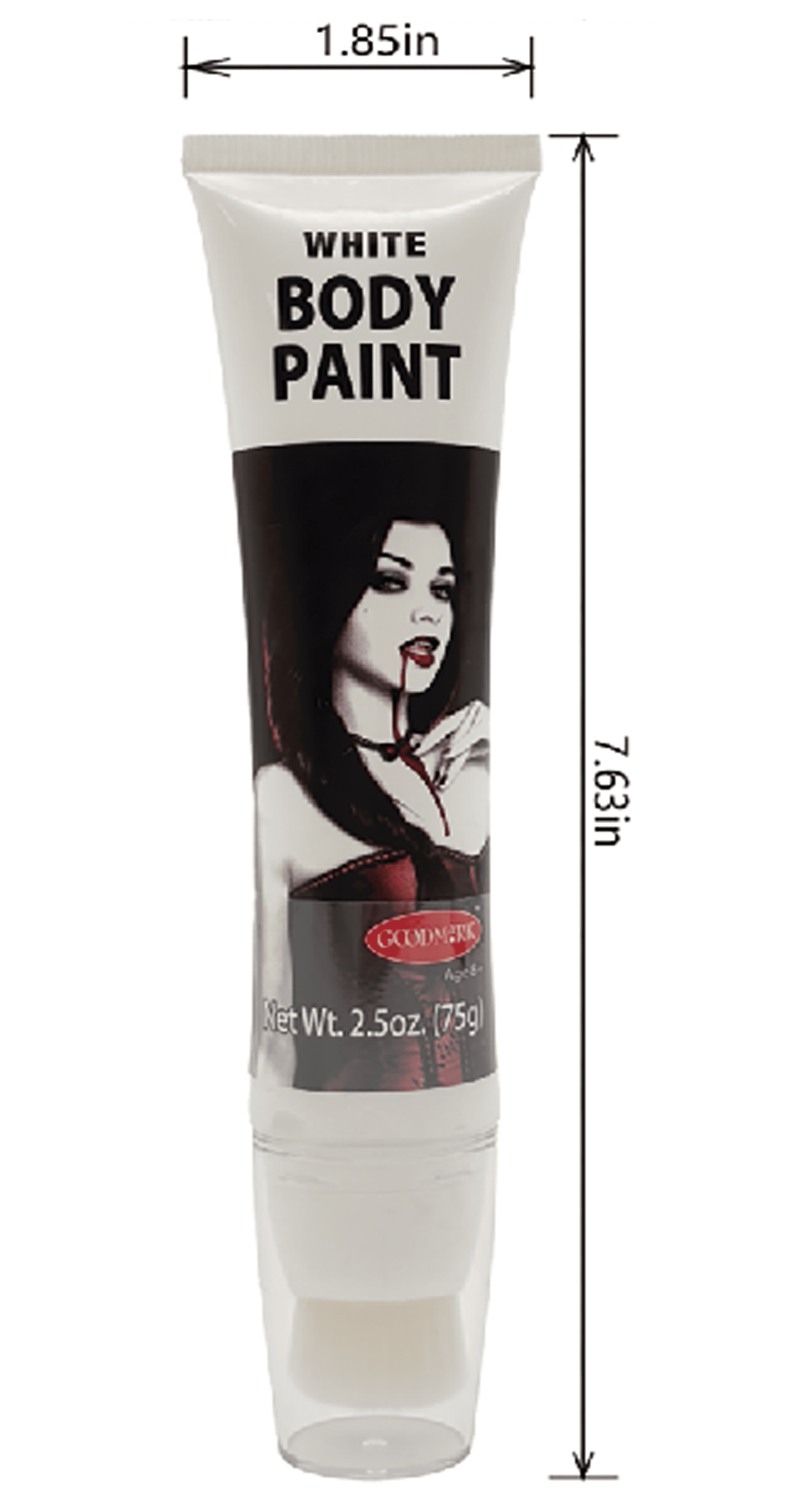White Body Paint Makeup, 2.5oz for Halloween, by Goodmark