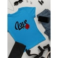 thumbnail image 3 of Love With Rose T-Shirt Women -Image by Shutterstock, Female XX-Large, 3 of 4