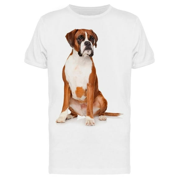 Portrait. Boxer Dog T-Shirt Men -Image by Shutterstock, Male XX-Large