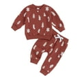 thumbnail image 1 of SUNSIOM Toddler Christmas Sets Long Sleeve Round Neck Sweatshirt Drawstring Long Pants Fall Winter Outfits, 1 of 8