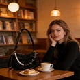 thumbnail image 6 of SHENGXINY Crossbody Bags for Women, Cute Bow Crossbody Bag, Casual Versatile Underarm Handbag Black 8.7x5.5x2.8in, 6 of 6