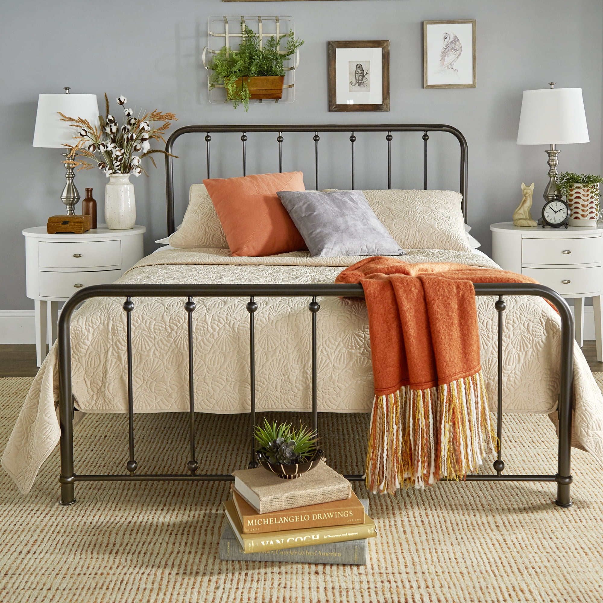 metal bed frame queen walmart