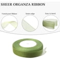 thumbnail image 5 of Zhuge Cinta de organza transparente verde de 3/4 de pulgada, cinta de gasa de 50 yardas para envolver regalos, día de la madre, bodas, ramos de flores, manualidades (verde oscuro), 5 of 5