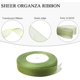 thumbnail image 5 of Zhuge Cinta de organza transparente verde de 3/4 de pulgada, cinta de gasa de 50 yardas para envolver regalos, día de la madre, bodas, ramos de flores, manualidades (verde oscuro), 5 of 5