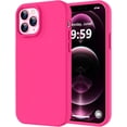 thumbnail image 1 of WWS-Compatible with iPhone 12 Pro Max Phone Case | Thickening 2.1 MM Liquid Silicone | Anti-Scratch Microfiber Lining | Full-Body Duty Heavy Protection Case for Men, Hot Pink, 1 of 4
