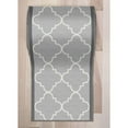 thumbnail image 5 of Well Woven Custom Size Runner - Choose Your Length - Brooklyn Trellis Custom Length Geometric Flatweave 27 in. x 40 ft. Runner Grey, 5 of 7