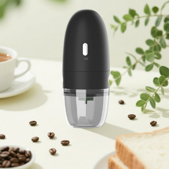 HongHeng Clearance Under $2.00 Portable Pea Grinder Electrical USB Rechargeable Coffee Grinder Coarse and Fine Adjustable Home Small Coffee Maker