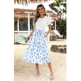 thumbnail image 4 of Vestido midi Zeagoo White Summer Beach con bolsillos para mujer, 4 of 6