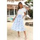 thumbnail image 4 of Vestido midi Zeagoo White Summer Beach con bolsillos para mujer, 4 of 6