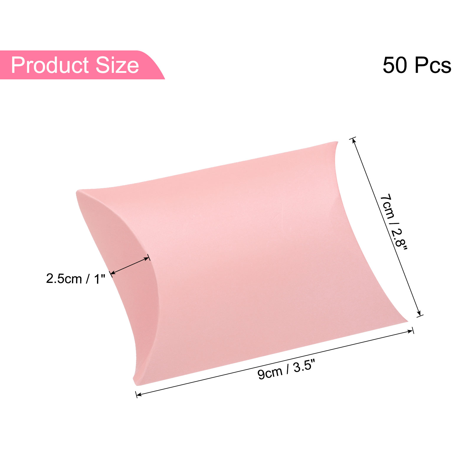 Unique Bargains Gift Boxes with Ribbons Paper Candy Favor Boxes for Gift Wrap Pink