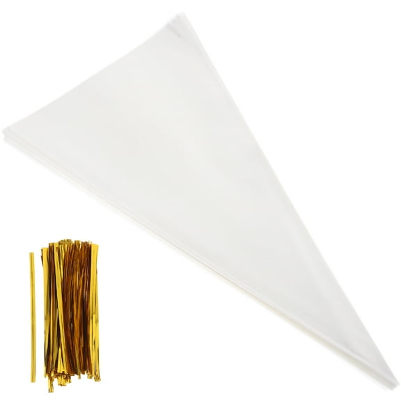 FONDOTIN Clear Opp Goodie Bags for Birthday Parties, Wrapping, and Storage Use - 1 Set of Plastic Bags