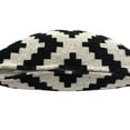 thumbnail image 5 of 24" X 24" Black and White Geometric Cotton Zippered Pillow, 5 of 5