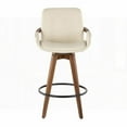 thumbnail image 3 of 1-Piece Solid Wood Dining Chair - Mid-Century with Faux Leather, 250lbs Capacity, 3 of 5