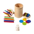 thumbnail image 2 of Juguetes Montessori para niños pequeños, palitos para clasificar colores, taza para clasificar colores, juguetes sensoriales para clasificar colores. 16 varillas 10 discos, 2 of 9
