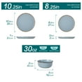 thumbnail image 2 of Malacasa 18 Pcs Dinnerware Sets For 6 people, Plates and Bowls Set, Stoneware Tableware Dishwasher Microwave Safe, Blue, 2 of 10