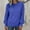 Blue, variant on EchfiProm Cozy Sweaters for Women Cable Knit Pullover Crewneck White Valentines Lantern Sleeve Adults Outfits