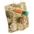 thumbnail image 3 of Cama de Hierba Portátil con Bolas de Hierba, Cama de Hierba Tejida de Paja, Almohadilla para Dormir, Juguetes para Masticar Conejos para Conejo, Hámst , 6 uds estilo G Yinane Juguetes de conejo, 3 of 8