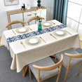 thumbnail image 2 of 140 x 140 cm Tablecloth PVC Plastic Tablecloth Water washable. Waterproof Square Table Protector for Kitchen, Picnic, Outdoor, Indoor, 2 of 5