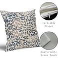 thumbnail image 4 of Navy Blue Dahlia Pillow Covers 18x18 Inch Set of 2 Rust Geometric Floral Outdoor Decorative Throw Pillow Covers Farmhouse Pillowcases Cotton Linen Cushion Covers for Couch Bedroom Sofa Chair Decor, 4 of 6