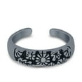 thumbnail image 2 of 4 mm Flowers Toe Band Ring 925 Sterling Silver Thin Adjustable Stylish Rings For Women, 2 of 5